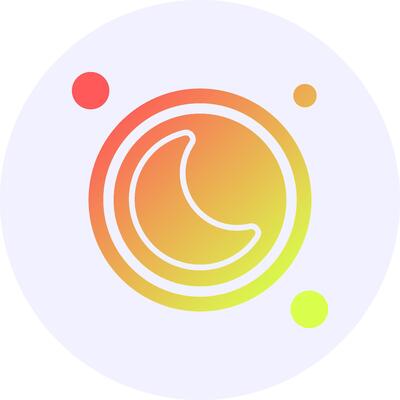 Focus Assist Button Navigation Icon Minimal Gradient Style