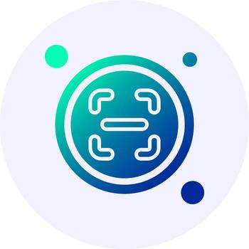 escáner botón navegación icono mínimo degradado estilo vector