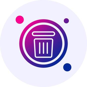 Eliminar botón navegación icono mínimo degradado estilo vector