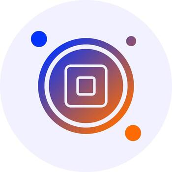 detener botón navegación icono mínimo degradado estilo vector