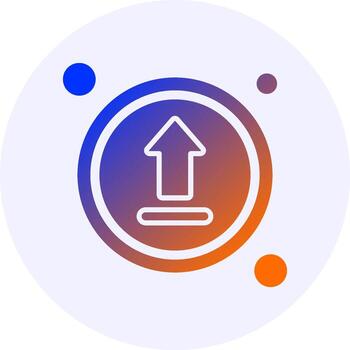 subir botón navegación icono mínimo degradado estilo vector