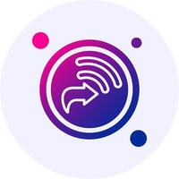 Nearby Sharing Button Navigation Icon Minimal Gradient Style vector