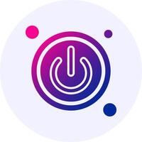 Power Button Navigation Icon Minimal Gradient Style vector
