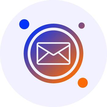 correo botón navegación icono mínimo degradado estilo vector