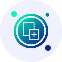 New Window Button Navigation Icon Minimal Gradient Style vector