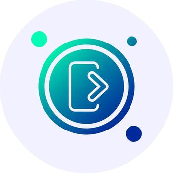 firmar fuera botón navegación icono mínimo degradado estilo vector