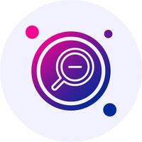 Zoom out Button Navigation Icon Minimal Gradient Style vector
