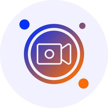 grabar botón navegación icono mínimo degradado estilo vector