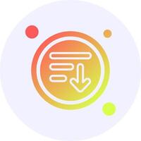 Order Button Navigation Icon Minimal Gradient Style vector