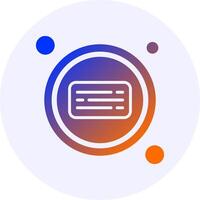 Captions Button Gradient Style Icon vector