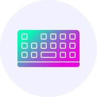 Keyboard Icon Minimal Gradient Style vector