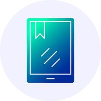 Digital Tablet Icon Gradient Style vector