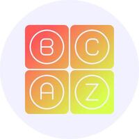 Alphabet blocks Icon Minimal Gradient Style vector