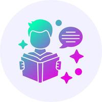 Storytelling Icon Minimal Gradient Style vector