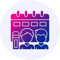 Community reading event Icon Minimal Gradient Style vector