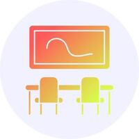 Classroom setting Icon Minimal Gradient Style vector