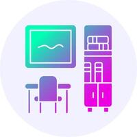 Classroom library corner Icon Minimal Gradient Style vector