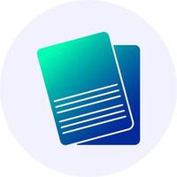 Flashcards Icon Minimal Gradient Style vector
