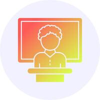 Literacy seminar Icon Minimal Gradient Style vector