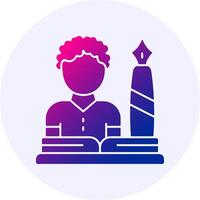 Author Icon Minimal Gradient Style vector