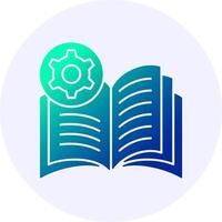 Reading skill assessment Icon Minimal Gradient Style vector