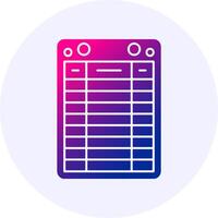 Reading log Icon Minimal Gradient Style vector