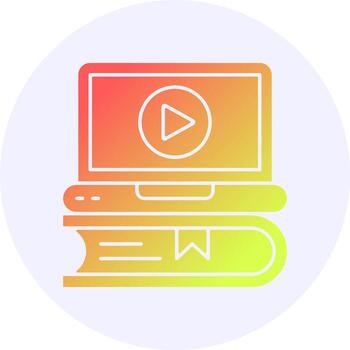 Tutorial Icon Minimal Gradient Style vector