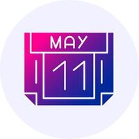 11 May Icon Minimal Gradient Style vector