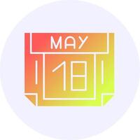 18 May Icon Minimal Gradient Style vector