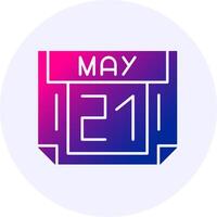 21 May Icon Minimal Gradient Style vector