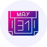 31 May Icon Minimal Gradient Style vector