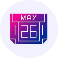 26 May Icon Minimal Gradient Style vector