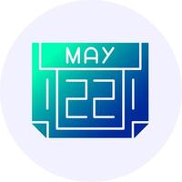 22 May Icon Minimal Gradient Style vector