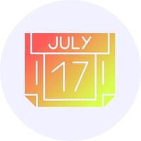17 July Icon Minimal Gradient Style vector