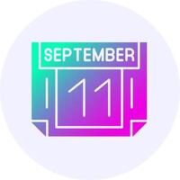 11 September Icon Minimal Gradient Style vector