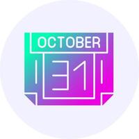 31 October Icon Minimal Gradient Style vector