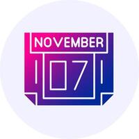 7 November Icon Minimal Gradient Style vector
