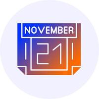 21 November Icon Minimal Gradient Style vector