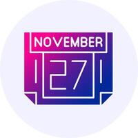 27 November Icon Minimal Gradient Style vector
