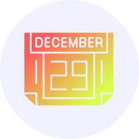 29 December Icon Minimal Gradient Style vector