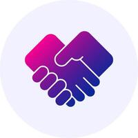 Handshake Icon Gradient Style vector