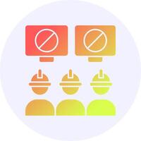Workers March Gradient Icon vector