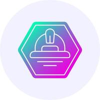 Safety Sign Icon Minimal Gradient Style vector