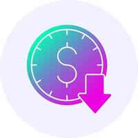 Minimum Wage Icon Minimal Gradient Style vector