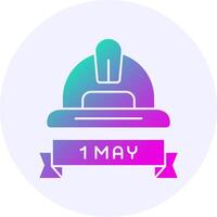 Labor Day Parade Icon Minimal Gradient Style vector