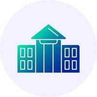 Union Building Icon Minimal Gradient Style vector