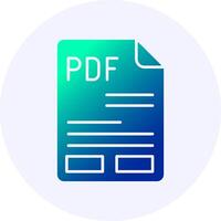 PDF Icon Minimal Gradient Style vector