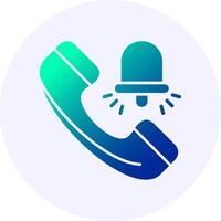 Ringing Icon Minimal Gradient Style vector