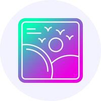 Photos Icon Minimal Gradient Style vector