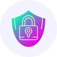 Privacy Icon Minimal Gradient Style vector